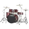 Yamaha Rydeen Euro Size 5-Piece Complete Drum Set with Hardware and Cymbals - Burgundy Glitter