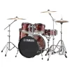 Yamaha Rydeen Fusion Size 5-Piece Complete Drum Set with Hardware and Cymbals - Burgundy Glitter