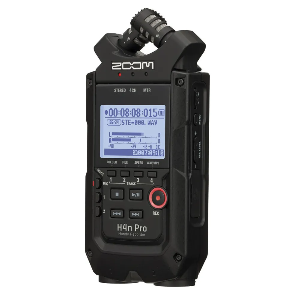 Zoom H4nPRO Handy Recorder - All Black Edition
